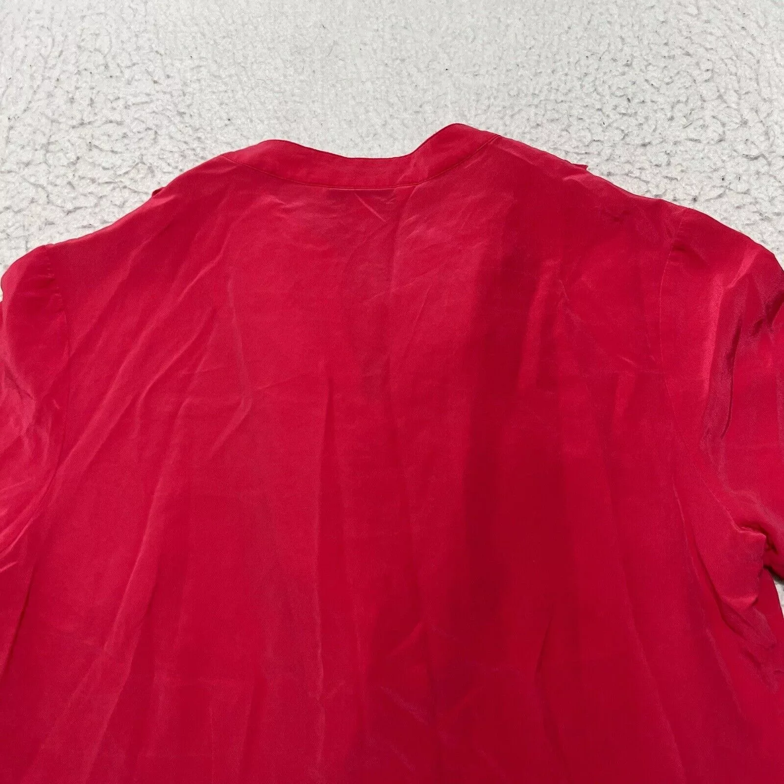 Pendleton Blouses Pendleton Silk Short Sleeve Hot Pink Ruffle Button Up Top