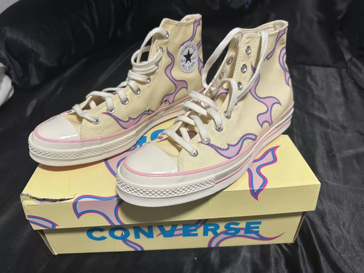 Converse Hi Top Sneakers Converse × Golf le Fleur × Tyler The Creator Chuck Taylor All Star 70 Hi Golf le Fleur Yellow Flame