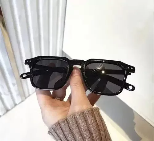 Electric Visual Glasses Electric Visual Black Hip Hop Retro Rectangular Clear Rim Sunglasess Streetwear