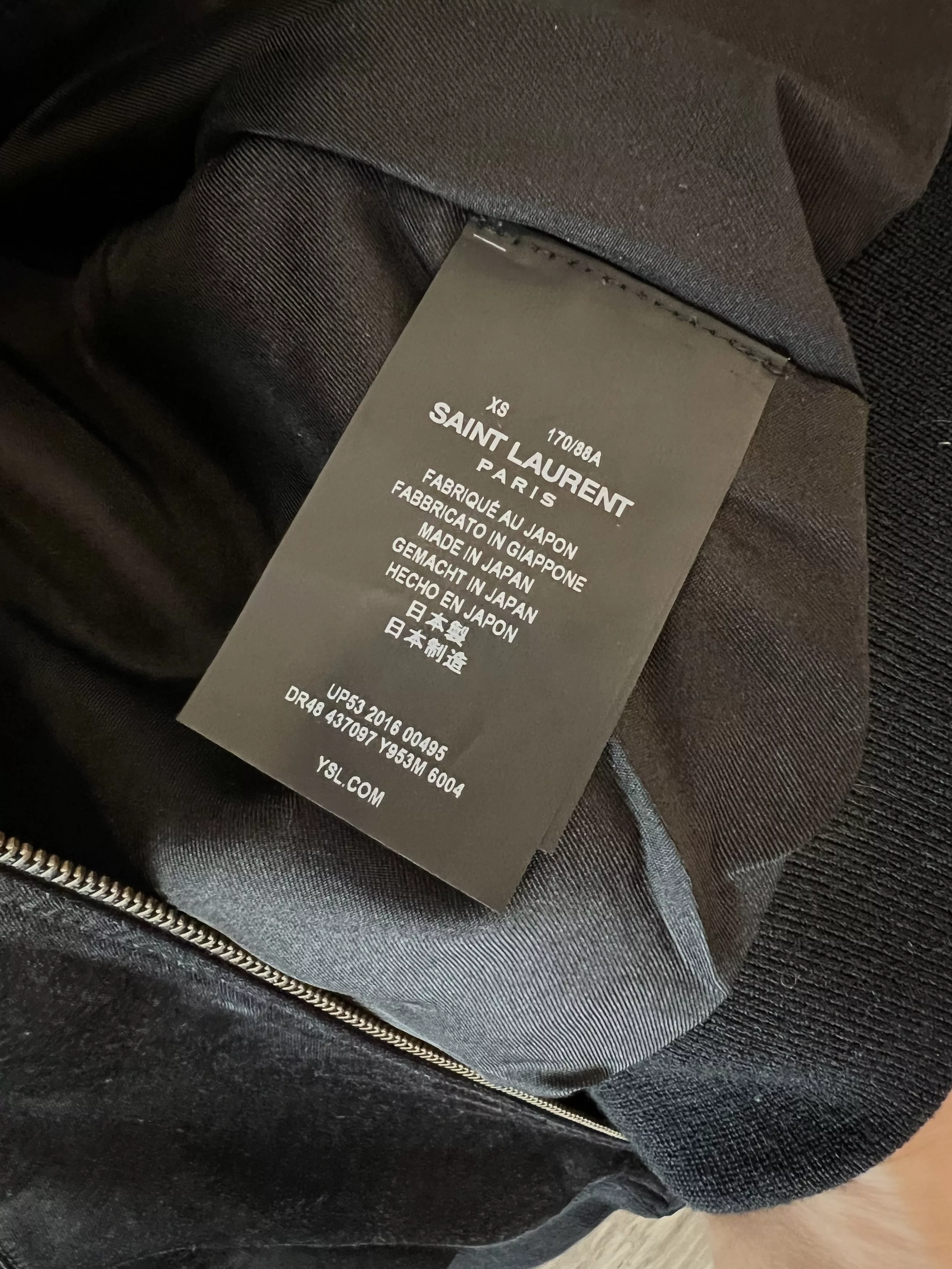 Saint Laurent Paris Bombers Saint Laurent Paris Western Teddy Jacket Black