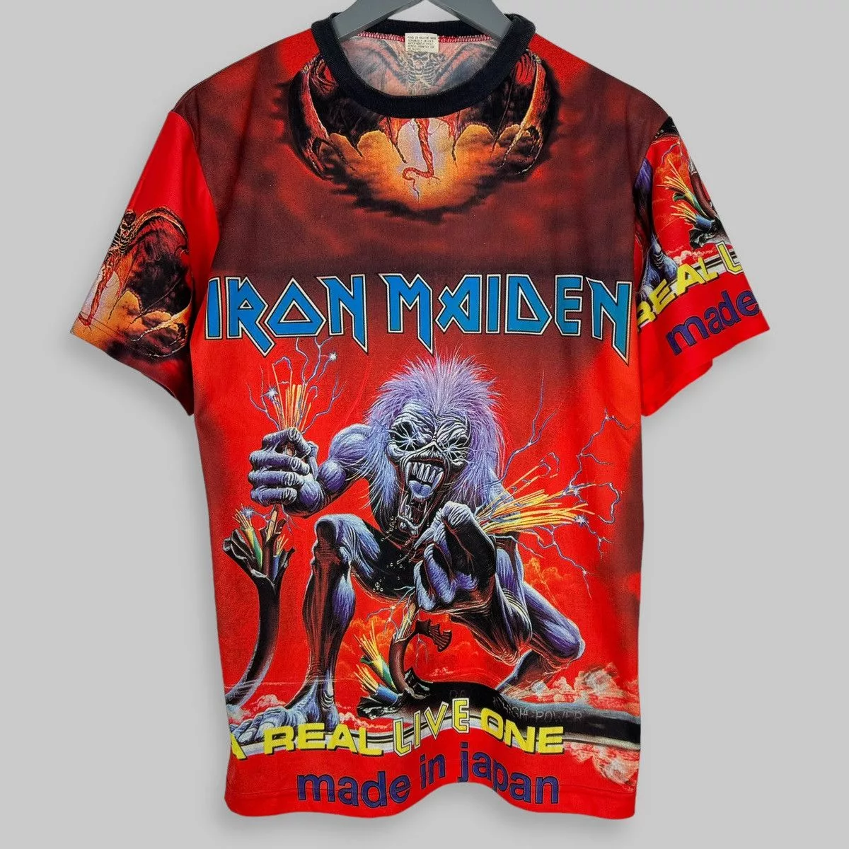 Band Tees Short Sleeve T Shirts Band Tees Vintage 90s Iron Maiden A Real Dead One Japan All Over Shirt Multi