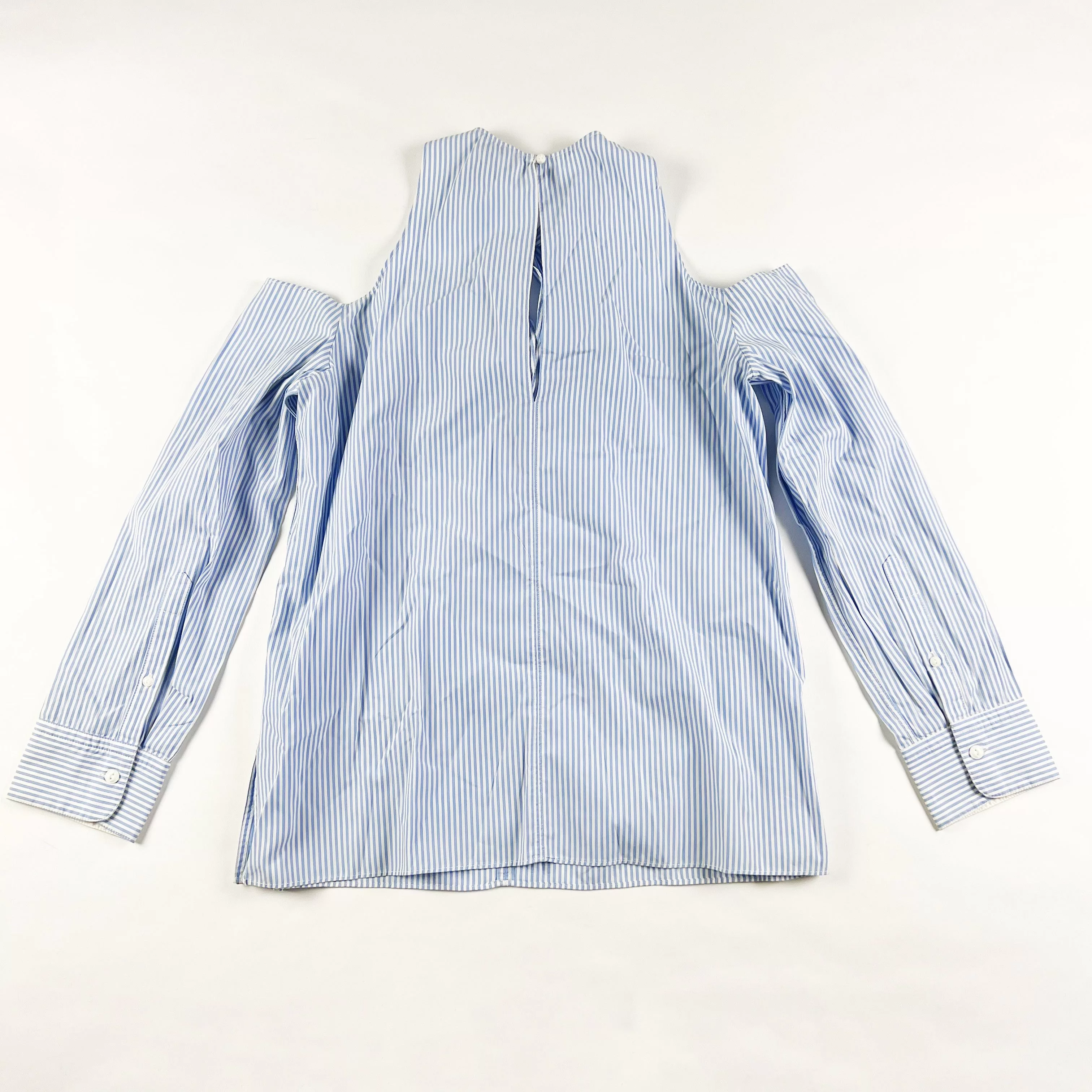 Rag & Bone Blouses Rag & Bone Cotton Poplin Blue White Pinstripe