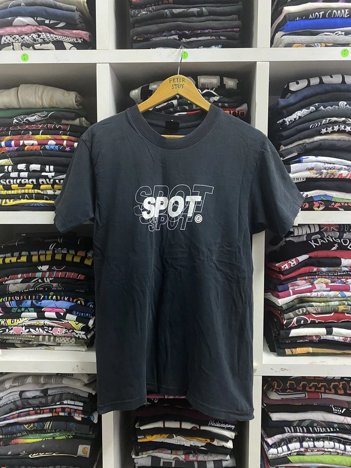 District Vision Short Sleeve T Shirts District Vision × Vintage Vintage Vision Club Spot T-shirt Black Streetwear