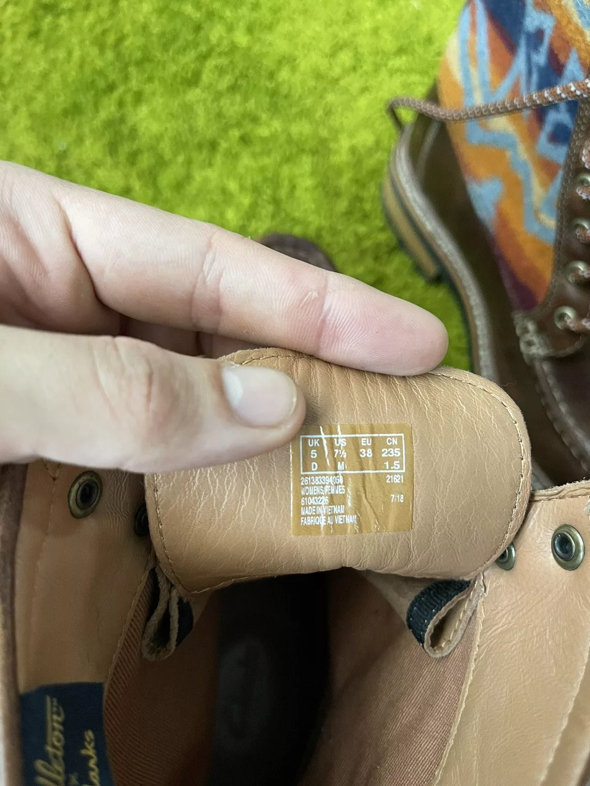 Clarks Boots Clarks × Genuine Leather × Pendleton Pendleton x Clarks wool plaid + real leather boots Brown