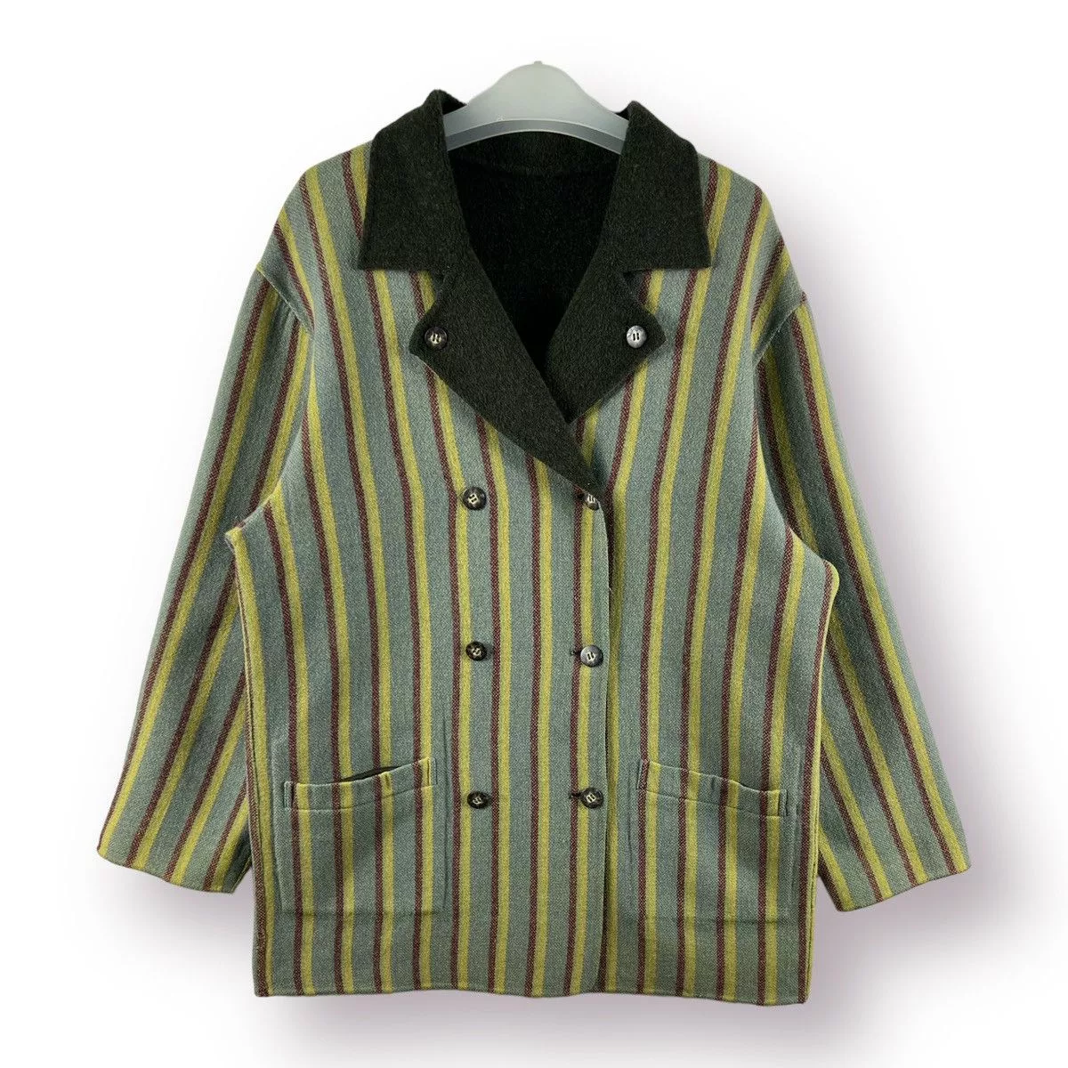 Vintage Light Jackets Vintage 🔥 DISTRESSED Double Breasted Custom made Reversible Jacket Green