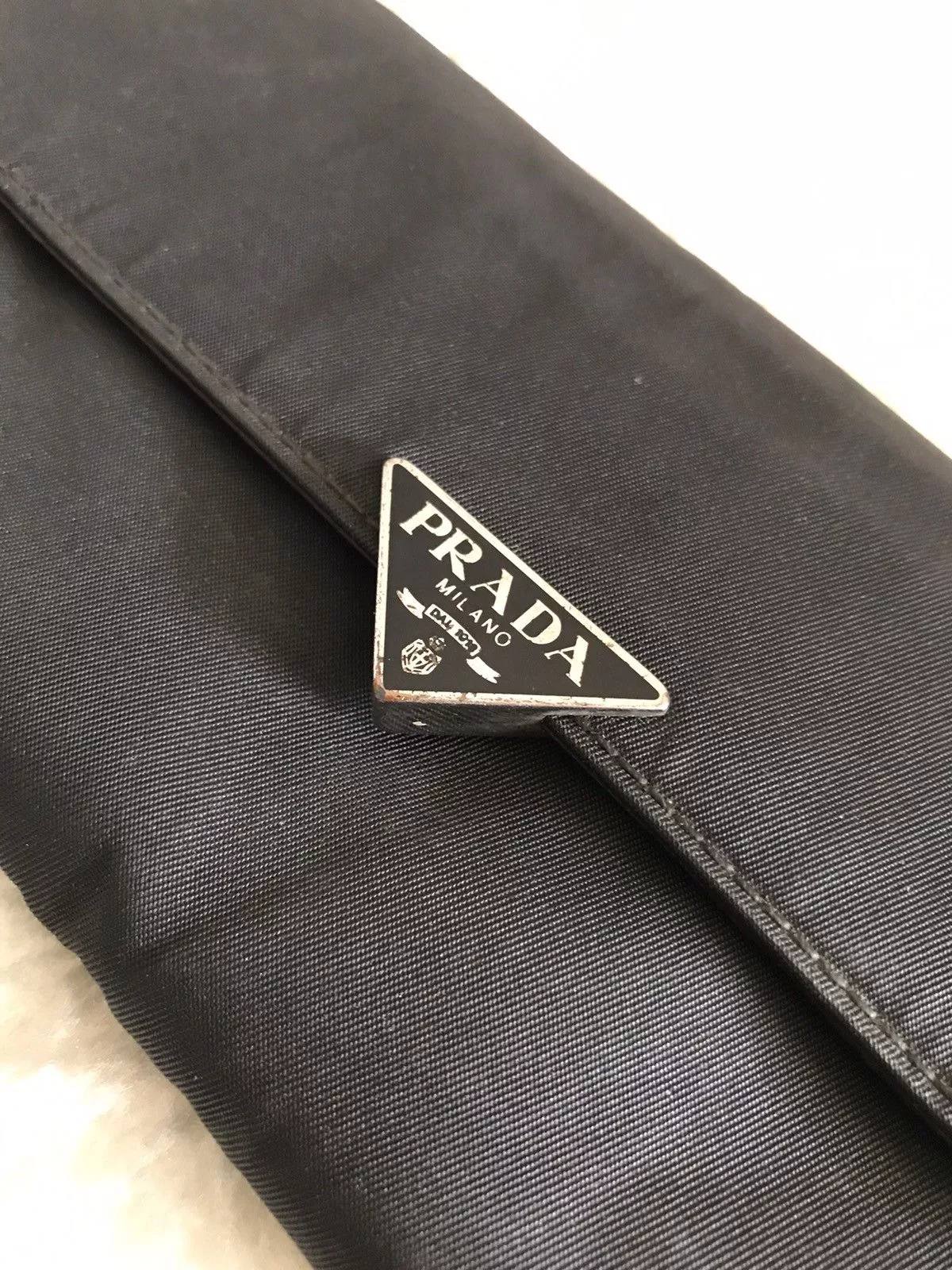 Prada Wallets Prada × Vintage PRADA Wallet Black Nylon Leather