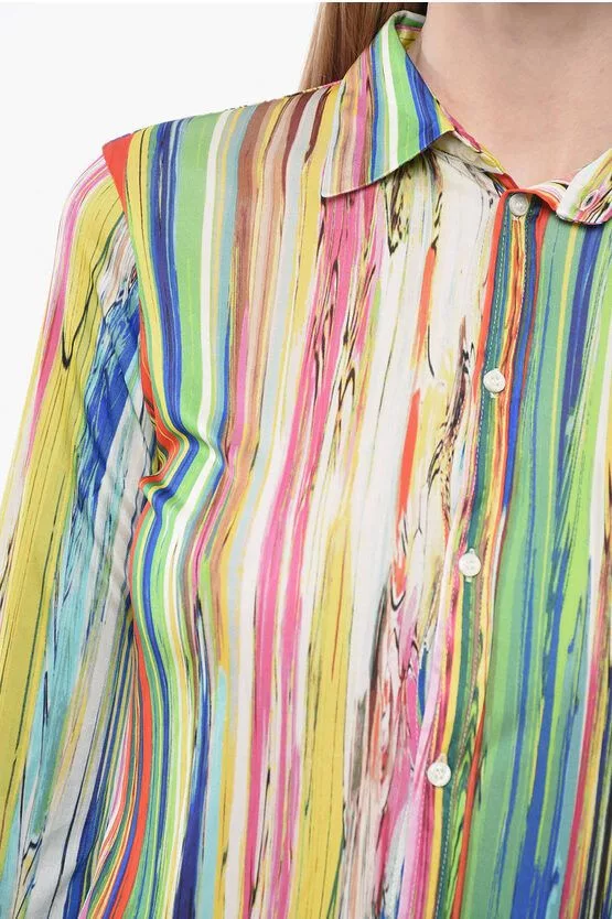Dsquared2 Button Ups Dsquared2 og1mm0624 Standard Jersey Shirt in Multicolor