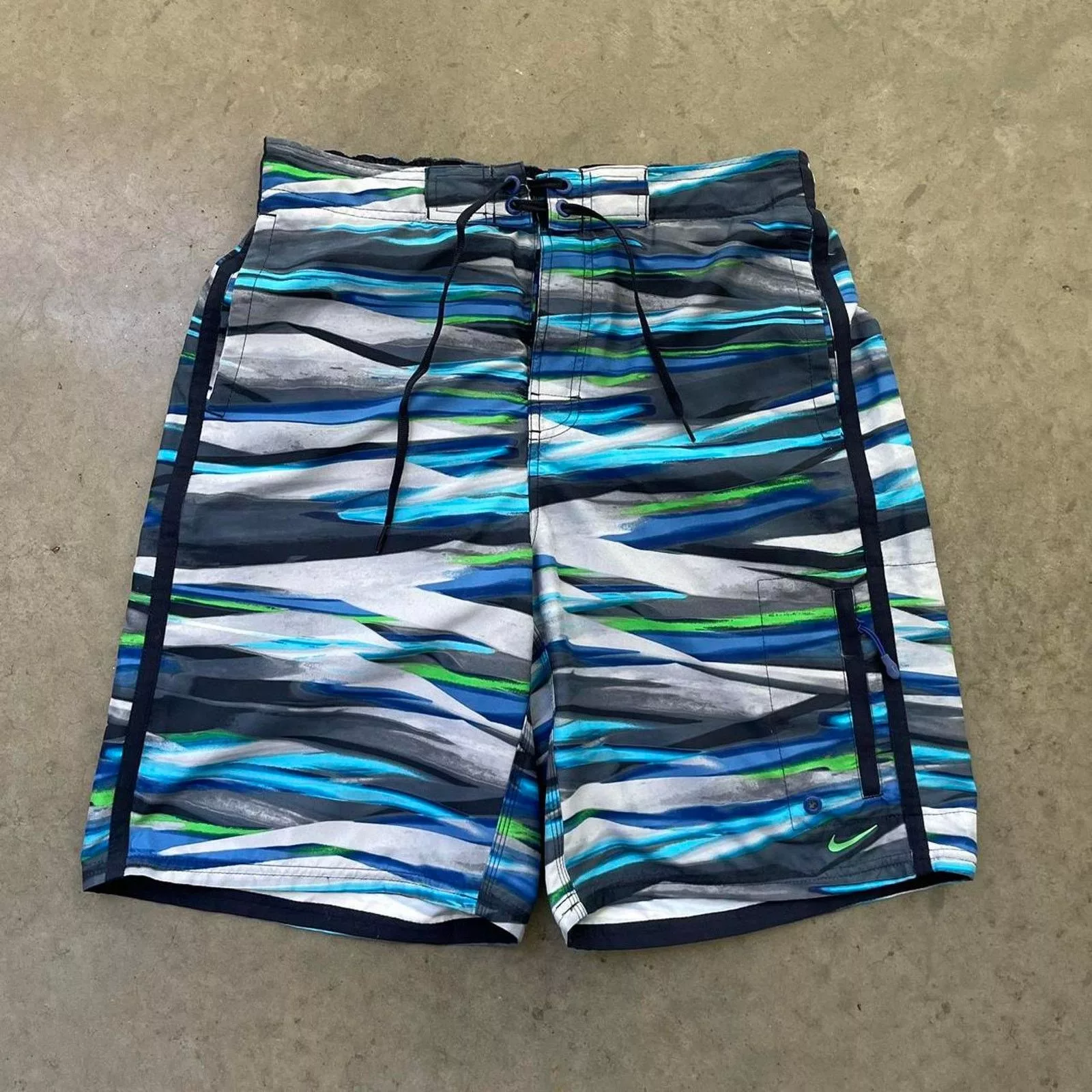 Nike Shorts Nike Blue/Green Pattern Swim Shorts