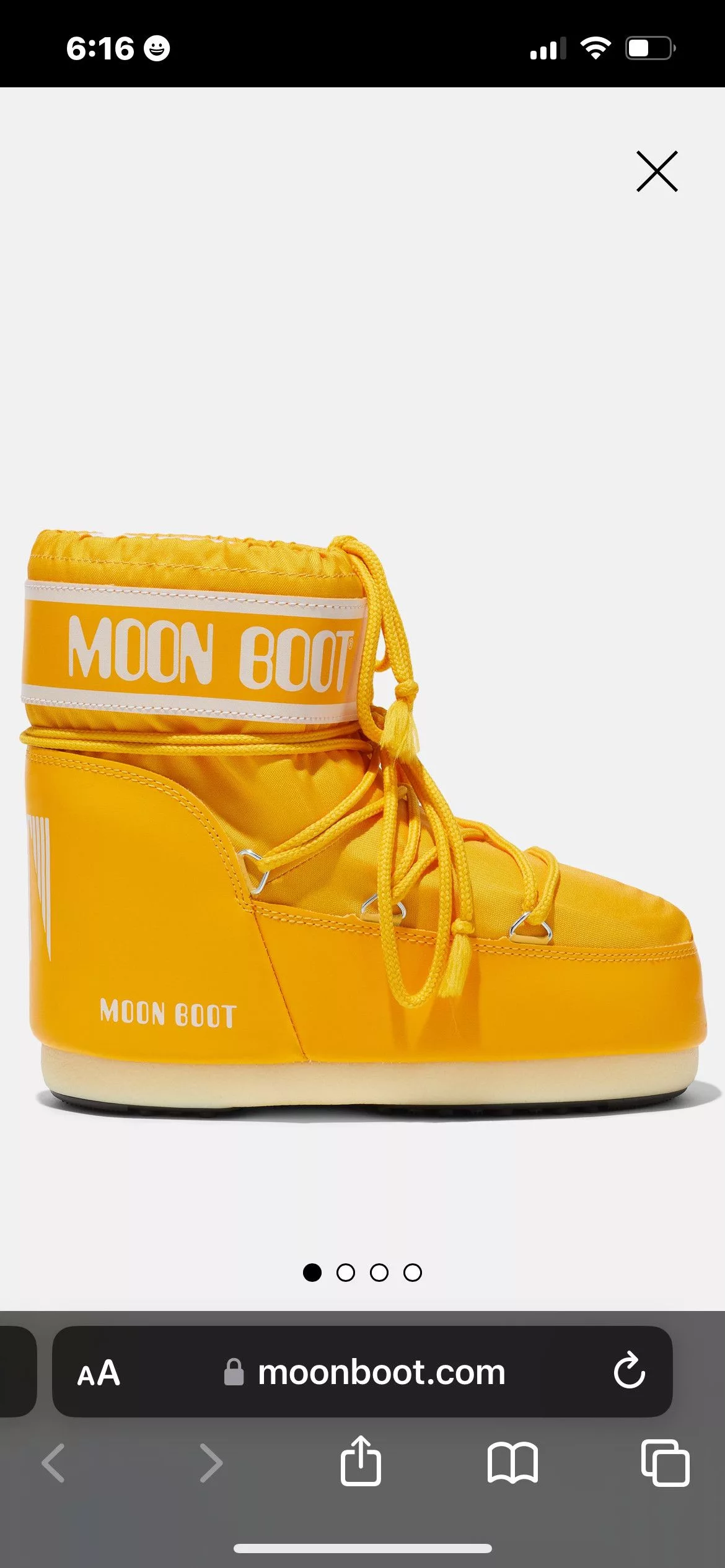 Moon Boot Boots Moon Boot ICON LOW YELLOW NYLON BOOTS