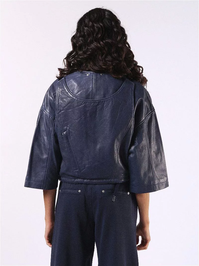 Diesel Leather Jackets Diesel Leather Jacket Blue