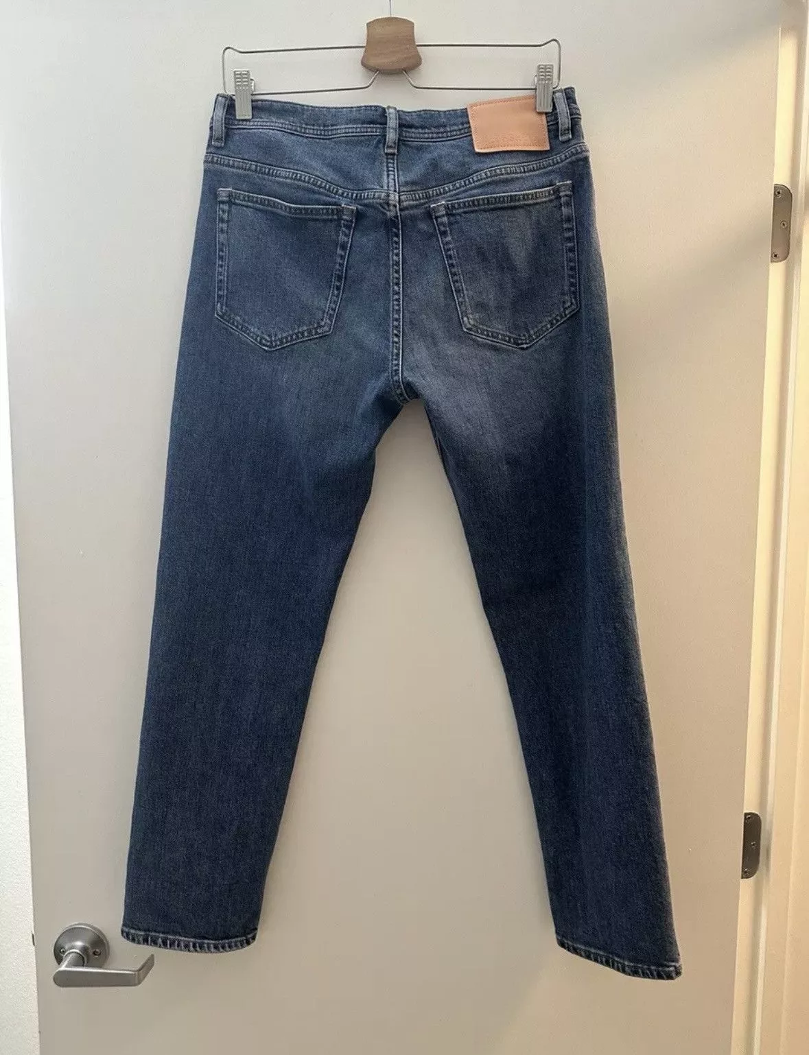 Acne Studios Denim ACNE STUDIOS MEN SLIM FIT RIVER JEANS MID BLUE 31 X 30