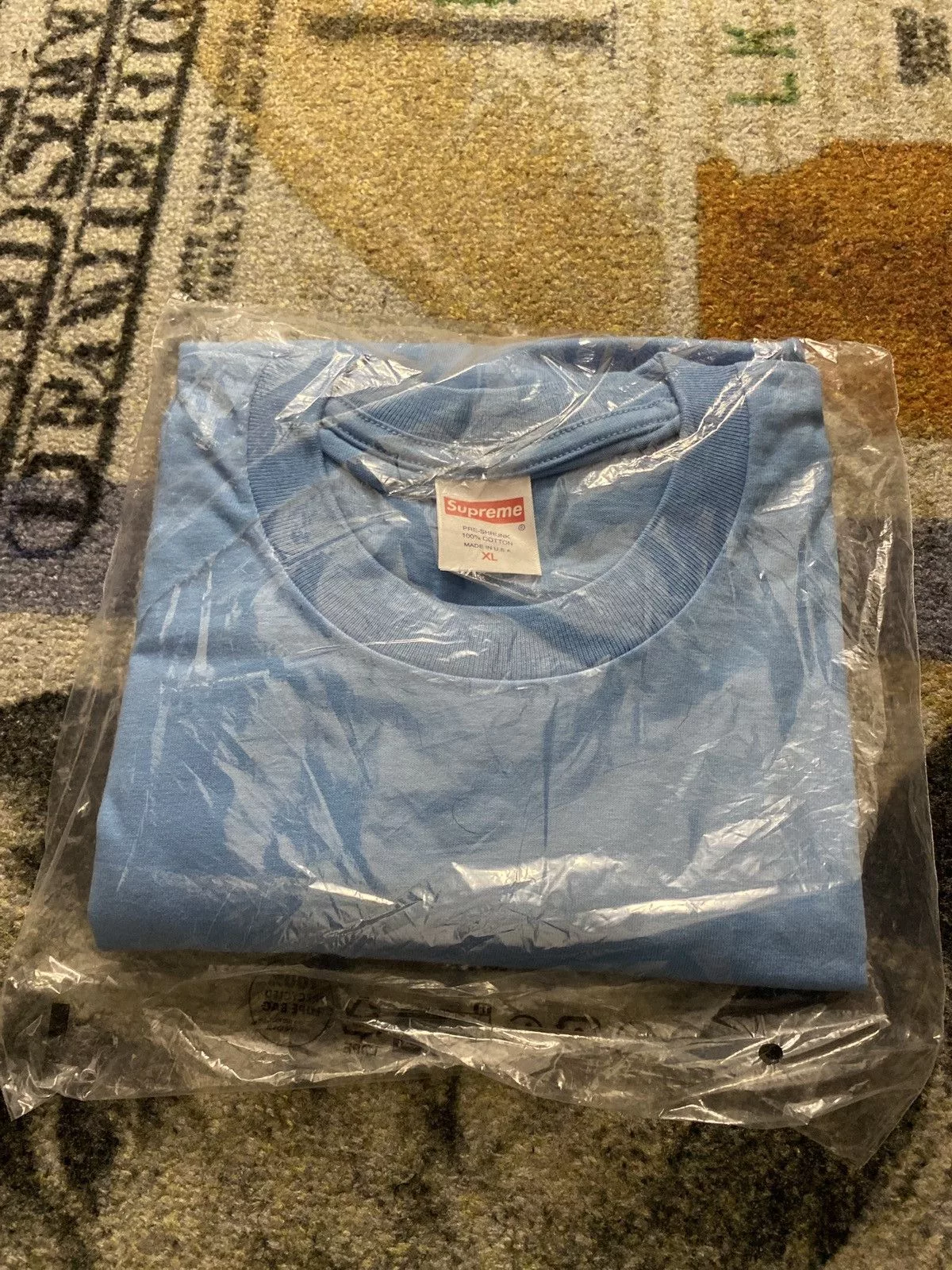 Supreme Short Sleeve T Shirts Supreme Backwards Tee Blue