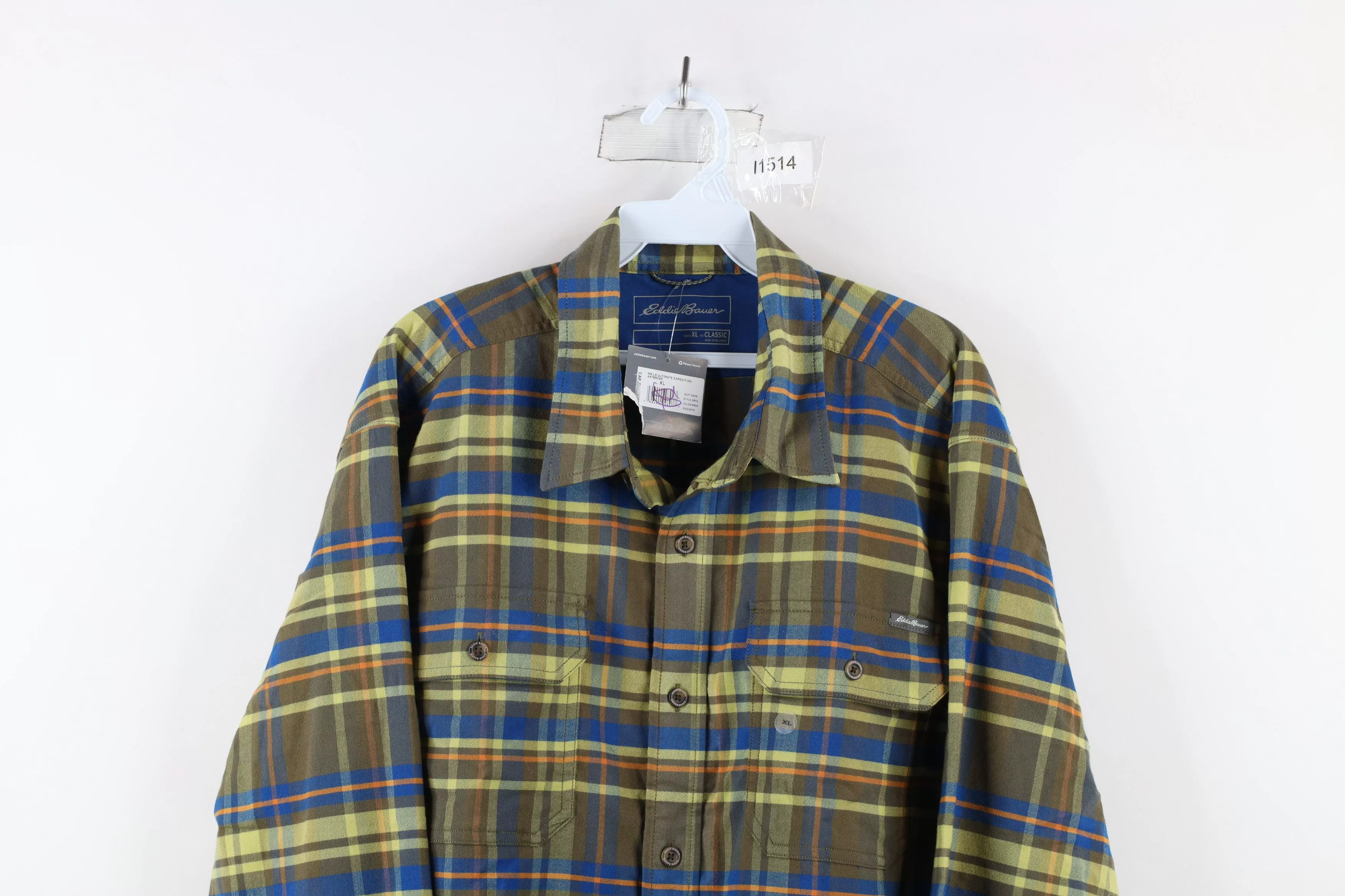 Eddie Bauer Shirts Button Ups Eddie Bauer × Vintage New Eddie Bauer Rainbow Plaid Collared Flannel Button Shirt Multi