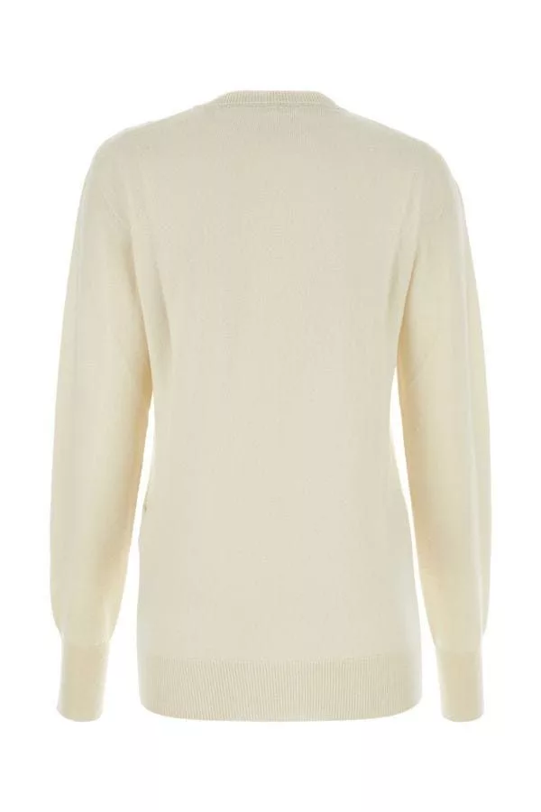 Jil Sander Sweaters Jil Sander Ivory Cashmere Sweater Multi