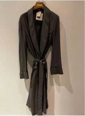 Tom Ford Heavy Coats Tom Ford o1w1db10624 Shawl Collar Robe in Black