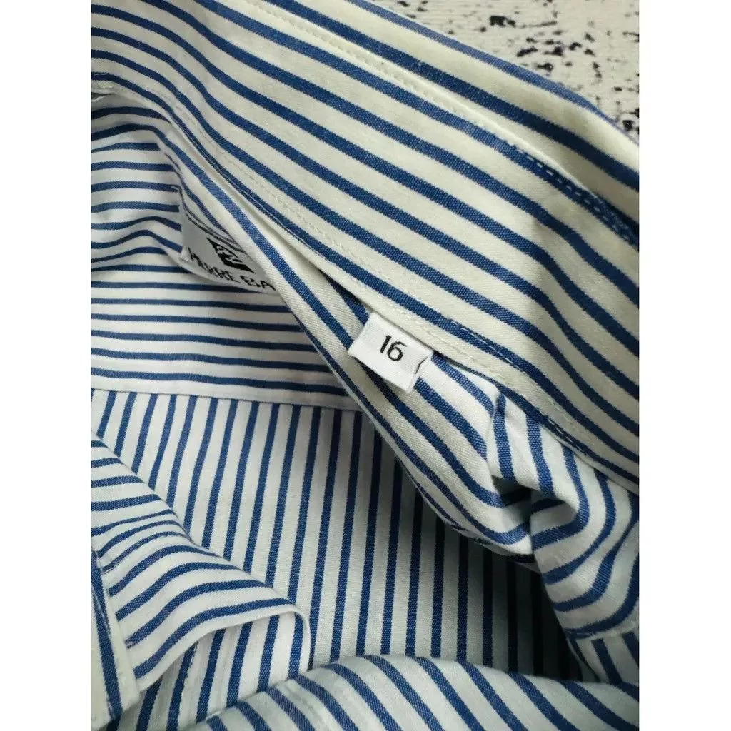 Pierre Balmain Shirts Button Ups Pierre Balmain Balmain Shirt Striped Blue Size fit XL/XXL