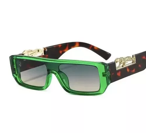 Electric Visual Glasses Electric Visual Green Frame Leopard Sunglasess Streetwear