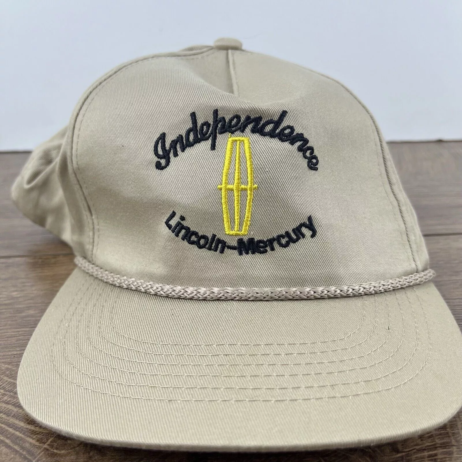 Other Hats Other Independence Lincoln Mercury Hat Brown Adjustable Hat Tan Ad