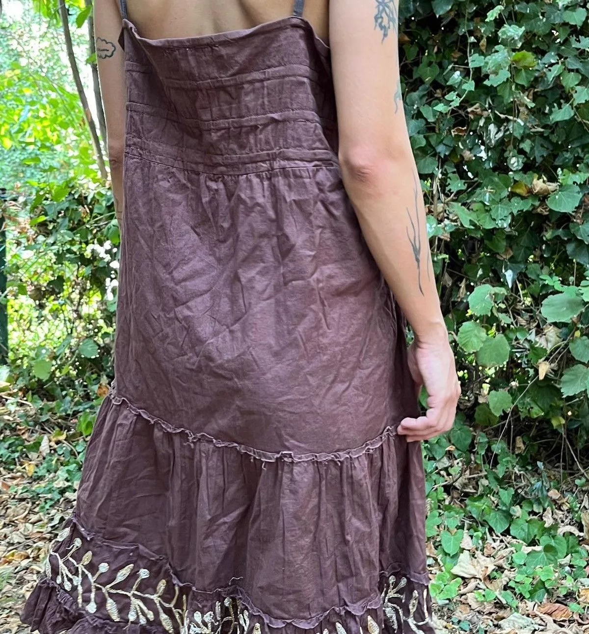 Vintage Midi Dresses Vintage dress Brown