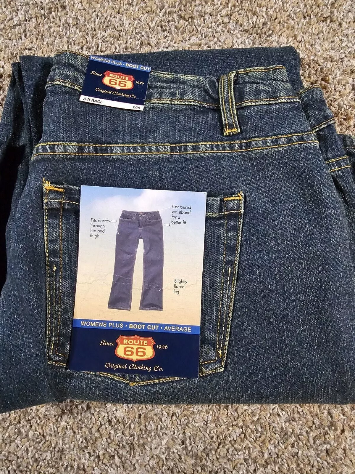 Route 66 Jeans Route 66 womens plus Average Bootcut 20A 20W NWT Blue