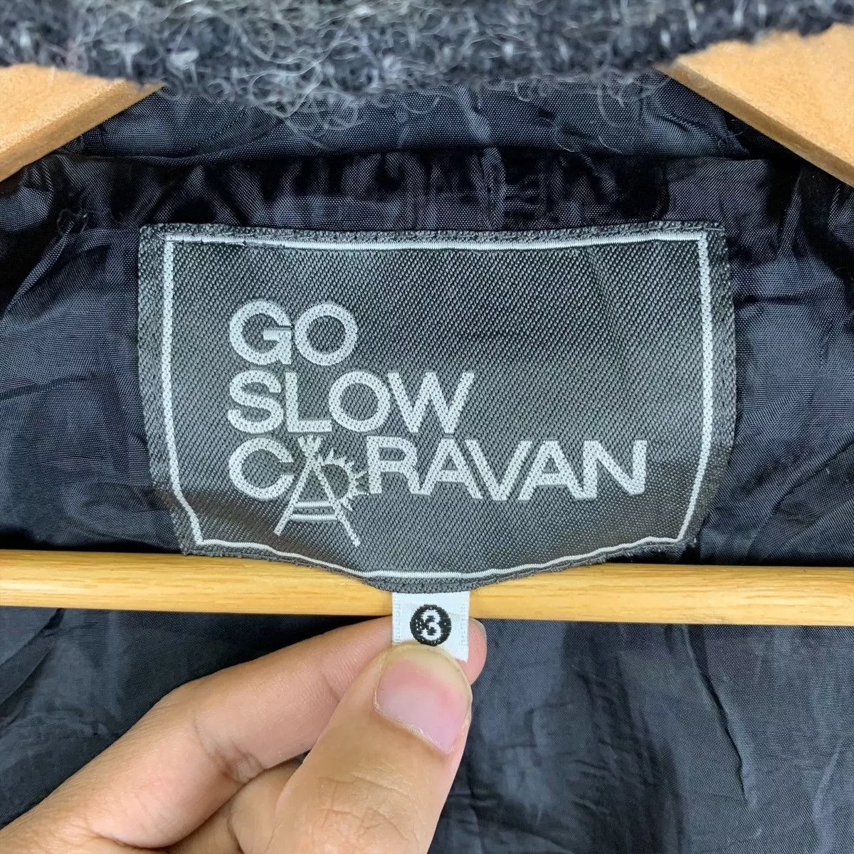 go slow caravan Heavy Coats GO SLOW CARAVAN Outdoor Sportswear Button Wool Hoodie Coat Gray Gorpcore
