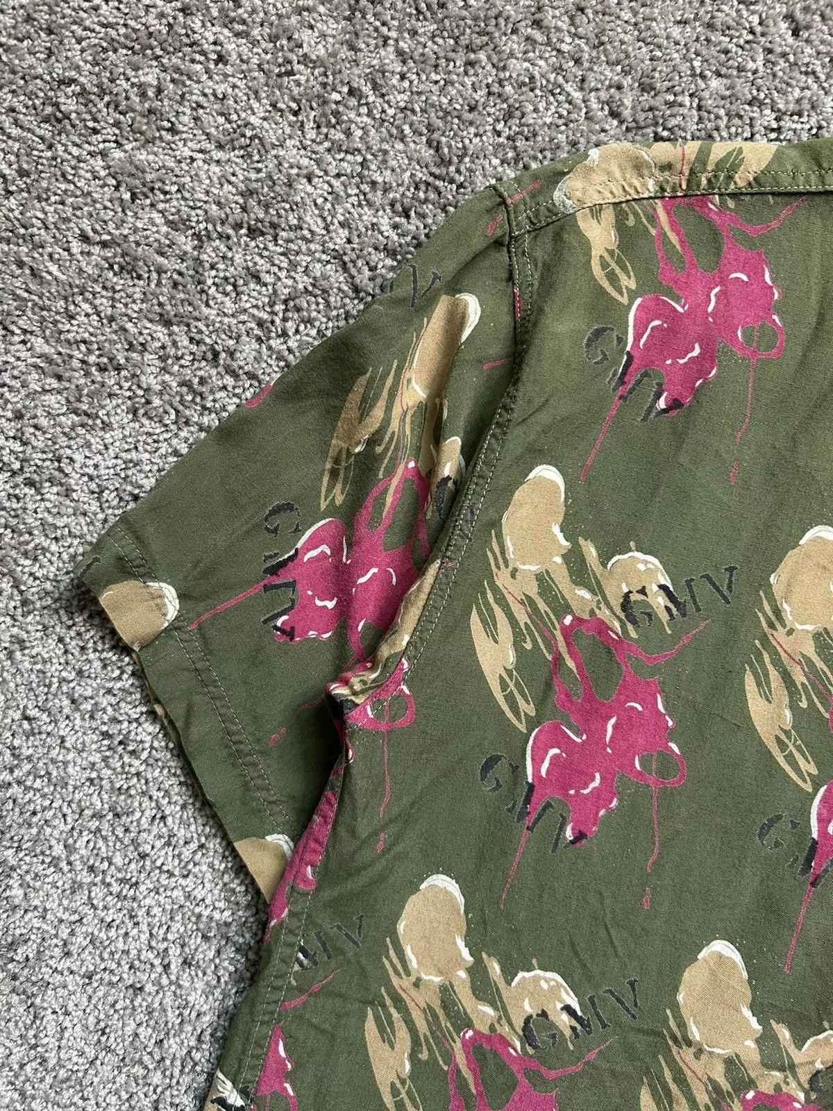 Vintage Shirts Button Ups Vintage 60s Rayon Button Up Single Needle Goouch India Green