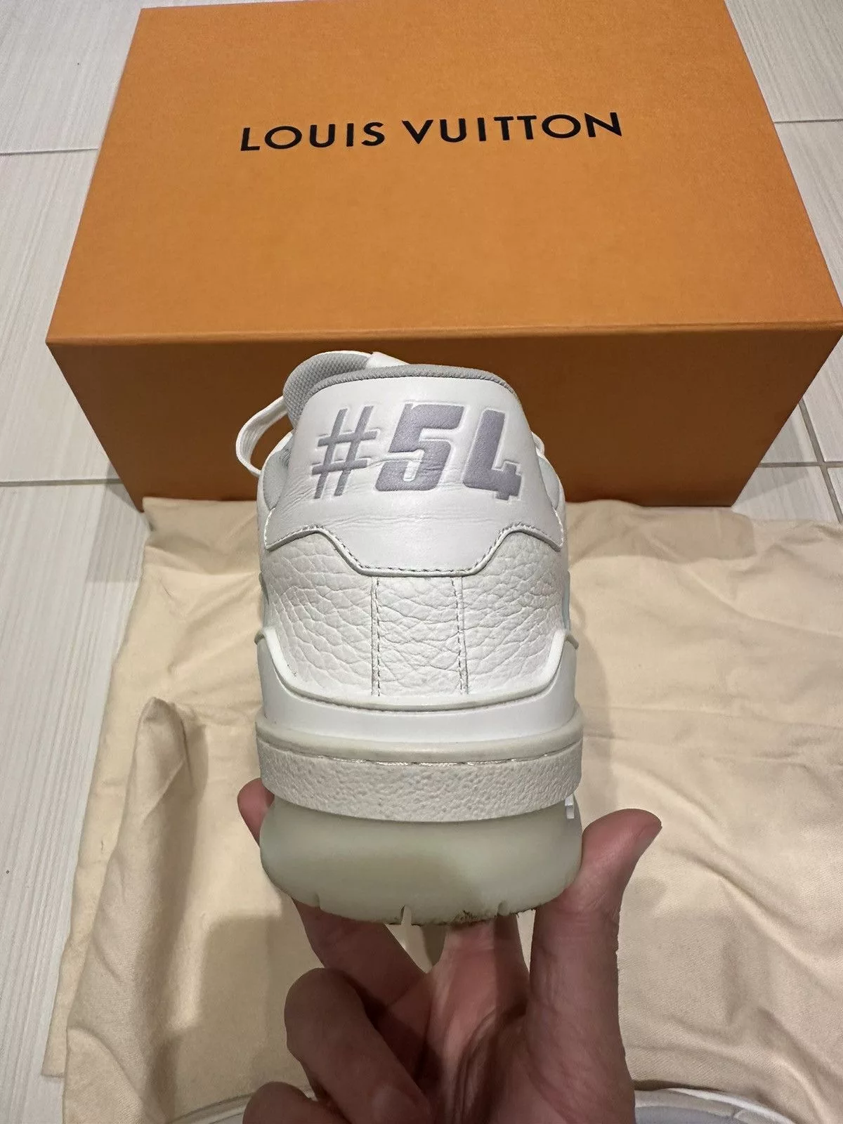 Louis Vuitton Low Top Sneakers Louis Vuitton White & Grey ‘LV Sneaker’