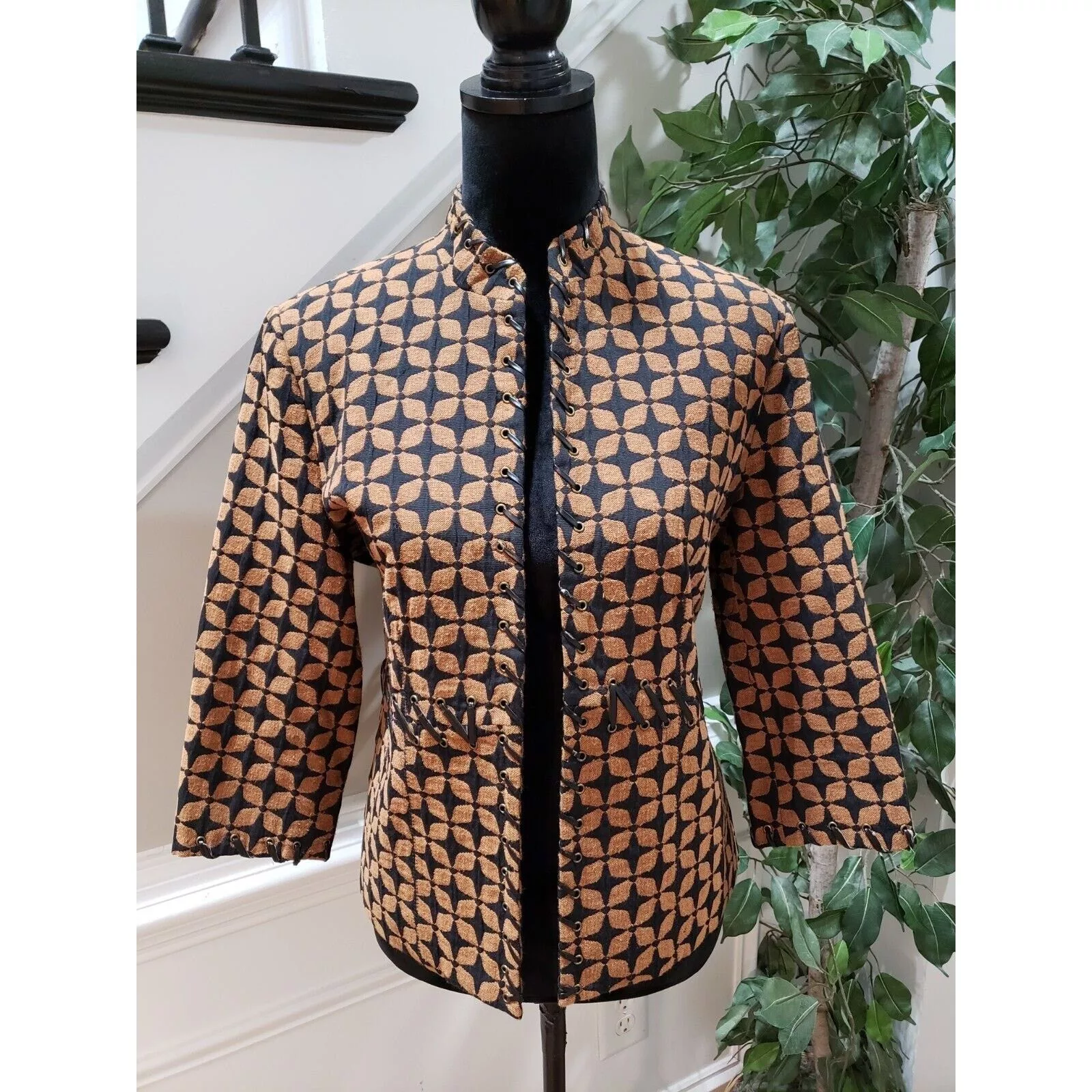 Other Blazers Other Multiples Floral Lined Long Sleeve Open Front Blazer Size M