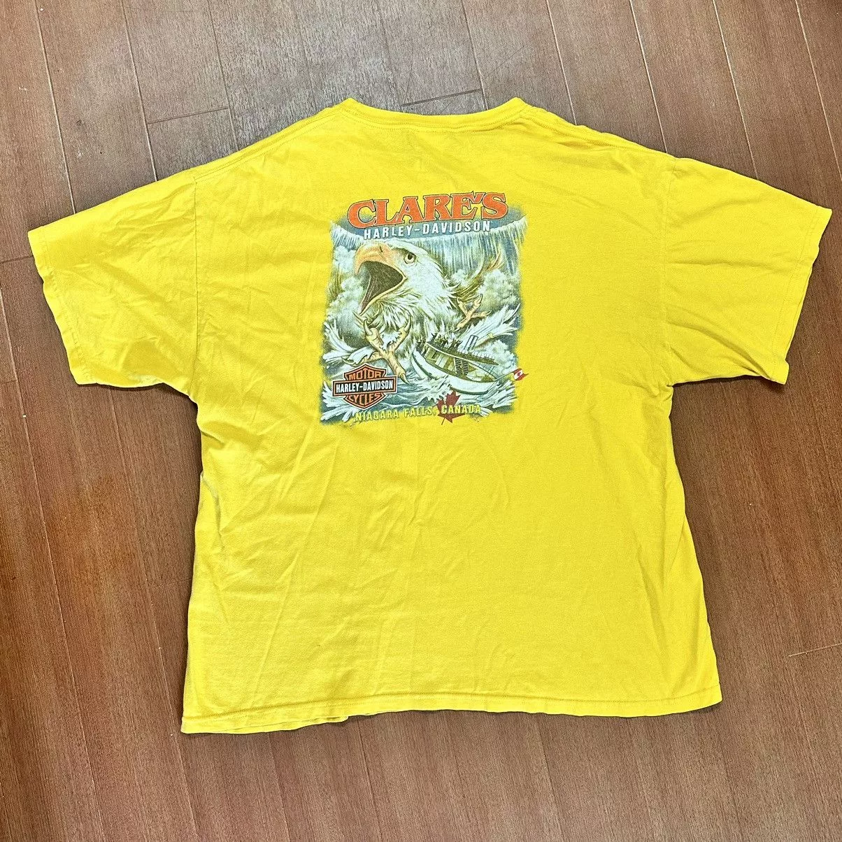 Harley Davidson Short Sleeve T Shirts Harley Davidson × Vintage ‘05 Harley Davidson Yellow Streetwear