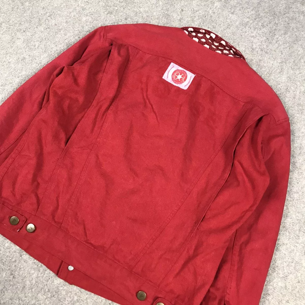 Japanese Brand Denim Jackets Japanese Brand × Pink House PINK HOUSE TYPE 2 STYLE DOUBLE POCKET JACKET Red
