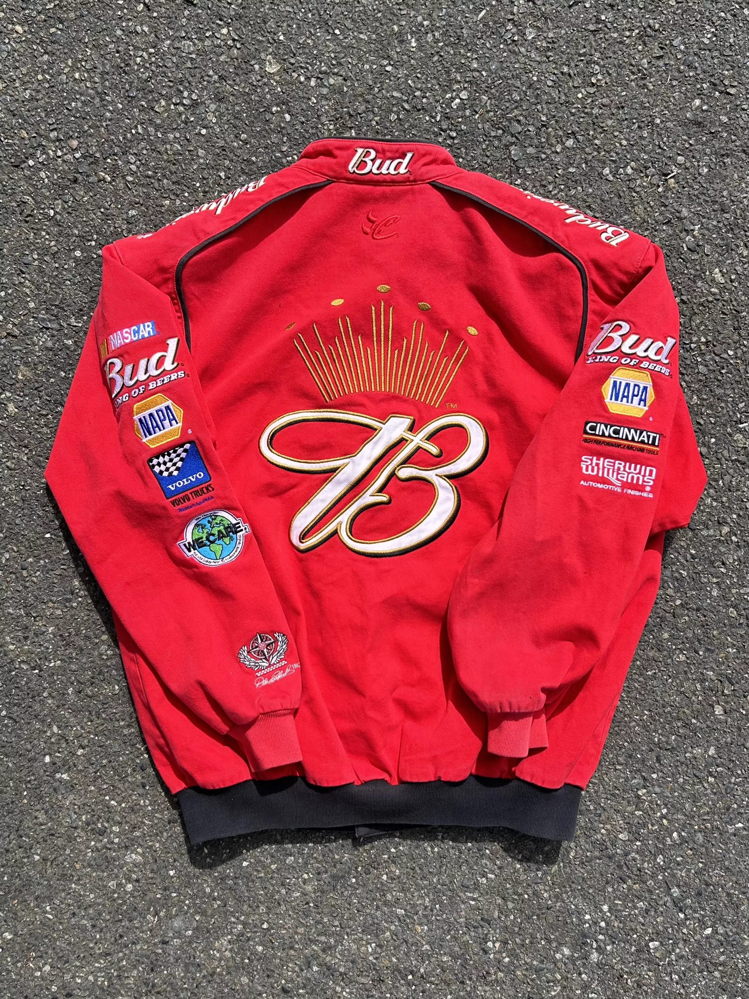 Budweiser Bombers Budweiser × NASCAR Budweiser Vintage Racing Jacket Red