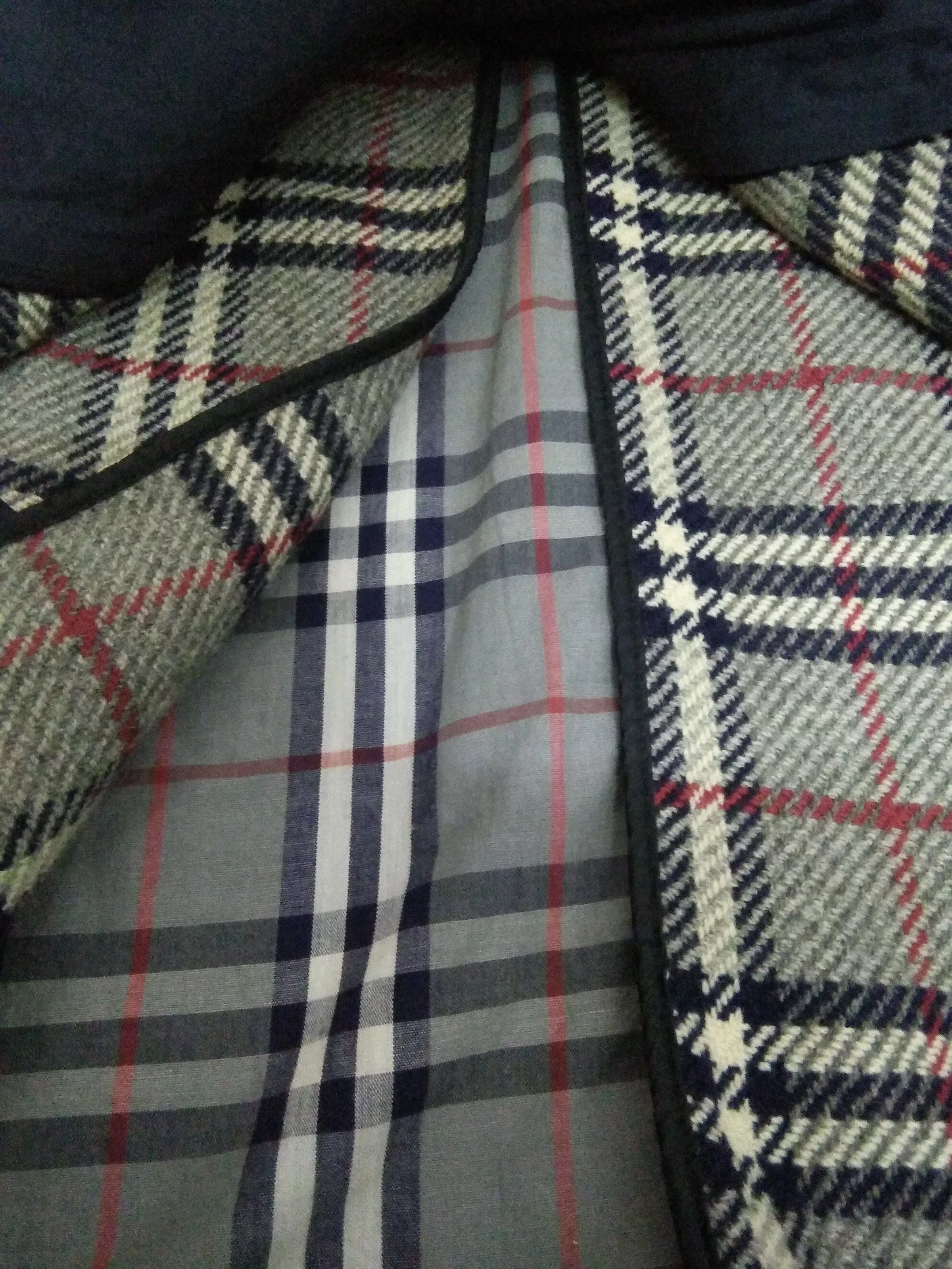 Burberry Parkas BURBERRY TRENCH COAT WITH REMOVABLE NOVA CHECK INNER (A286) Blue