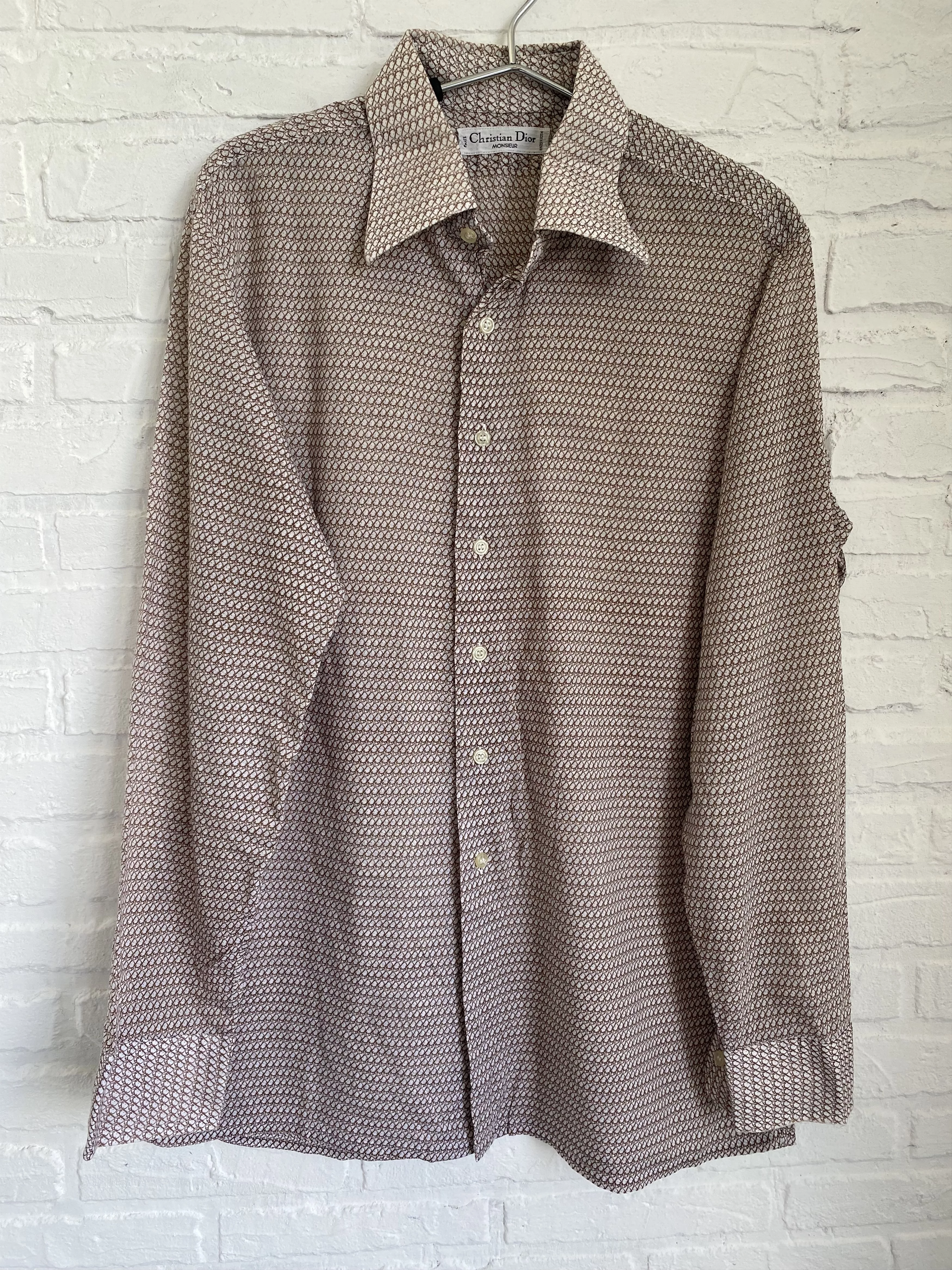 Christian Dior Monsieur Shirts Button Ups Christian Dior Monsieur Vintage 90s Christian Dior oblique monogram shirt White