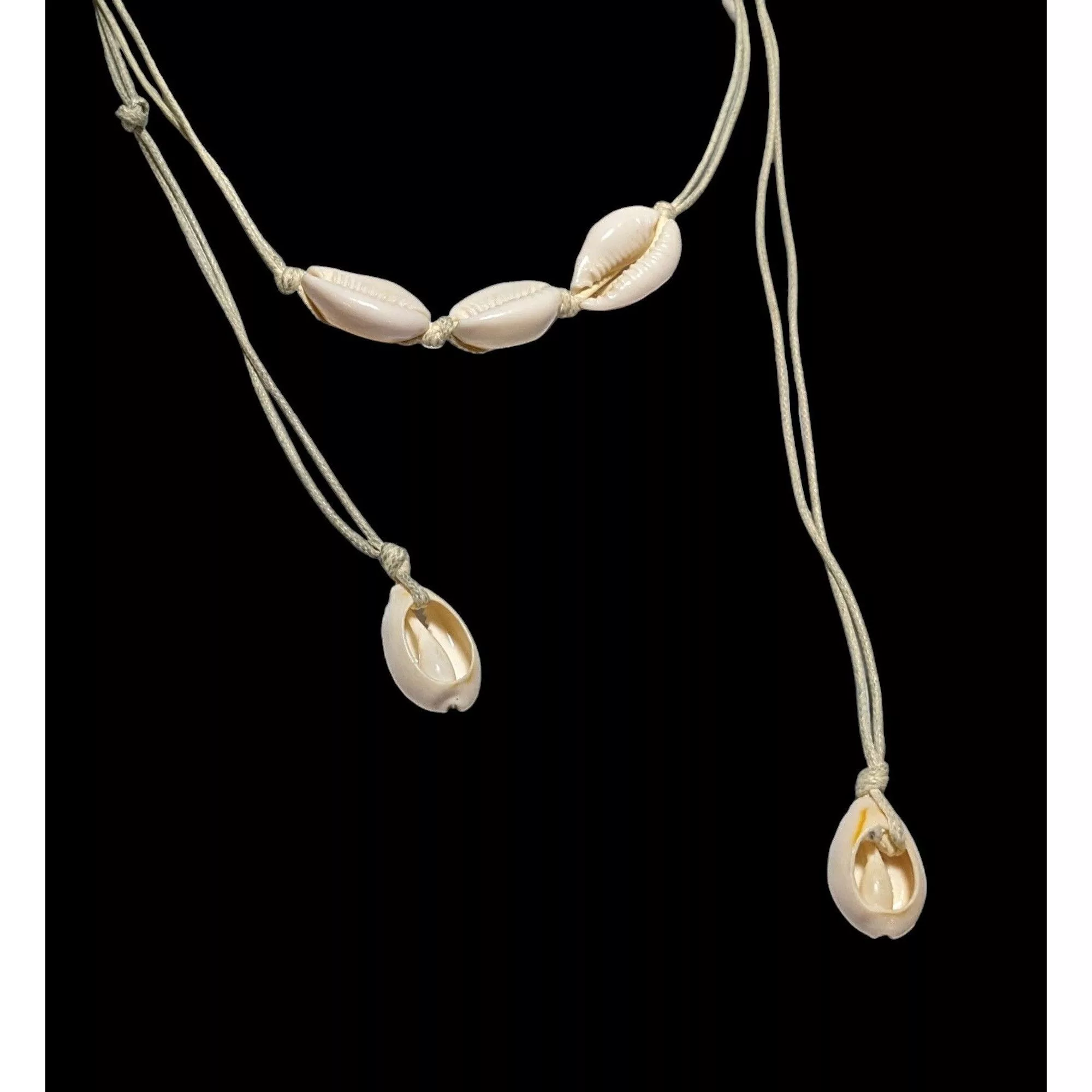 Other Necklaces Other Handmade Cowrie Shell Wrap Necklace White