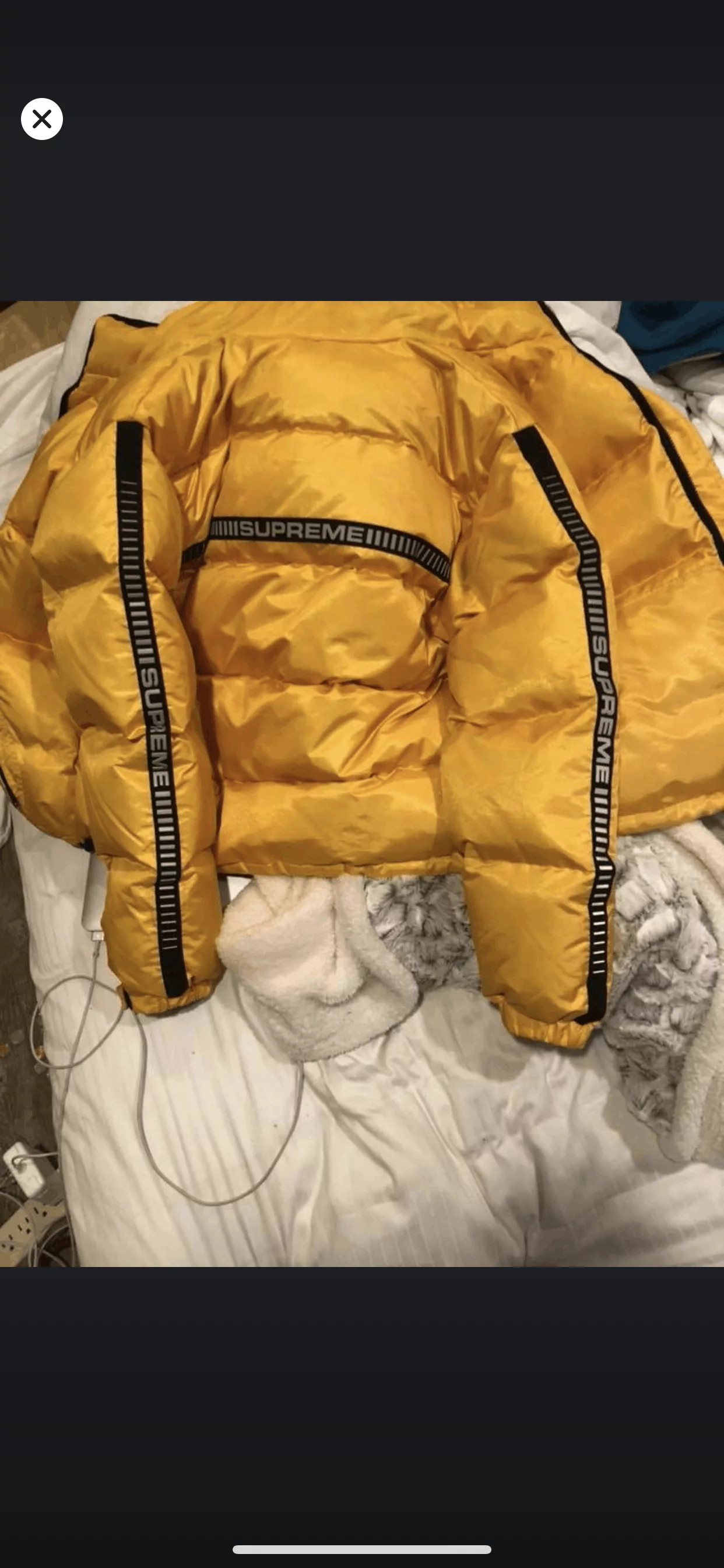 Supreme Bombers Supreme Reflective Puffer Yellow