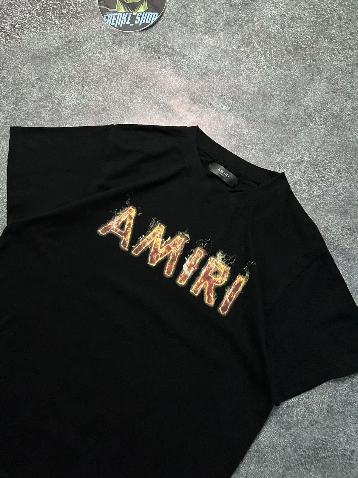 Amiri Short Sleeve T Shirts T-SHIRT AMIRI FLAME Black