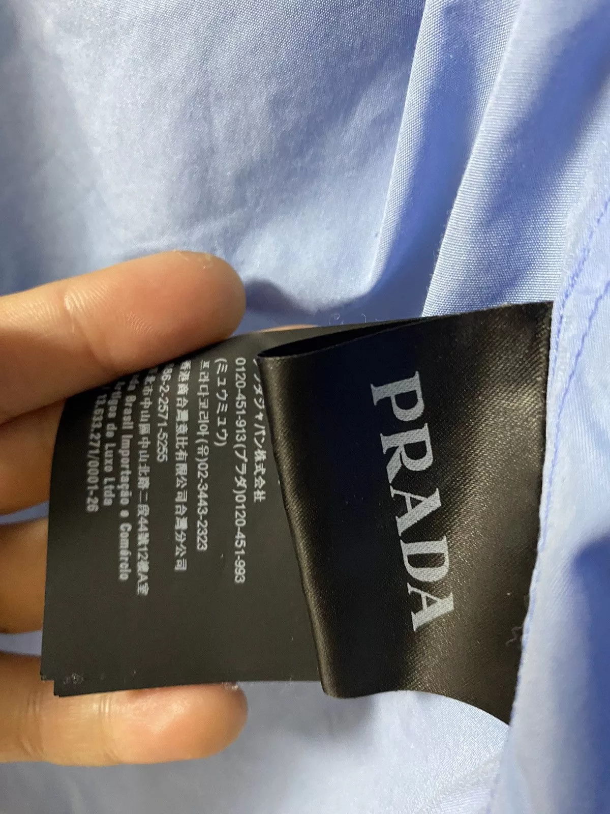 Prada Shirts Button Ups Prada big logo shirts Blue