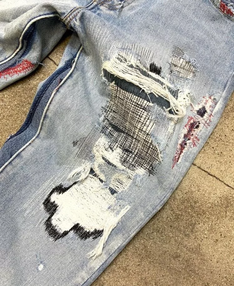 Other Denim Other PROJECT CAPRI SIZE34 RED RUM JEANS Blue