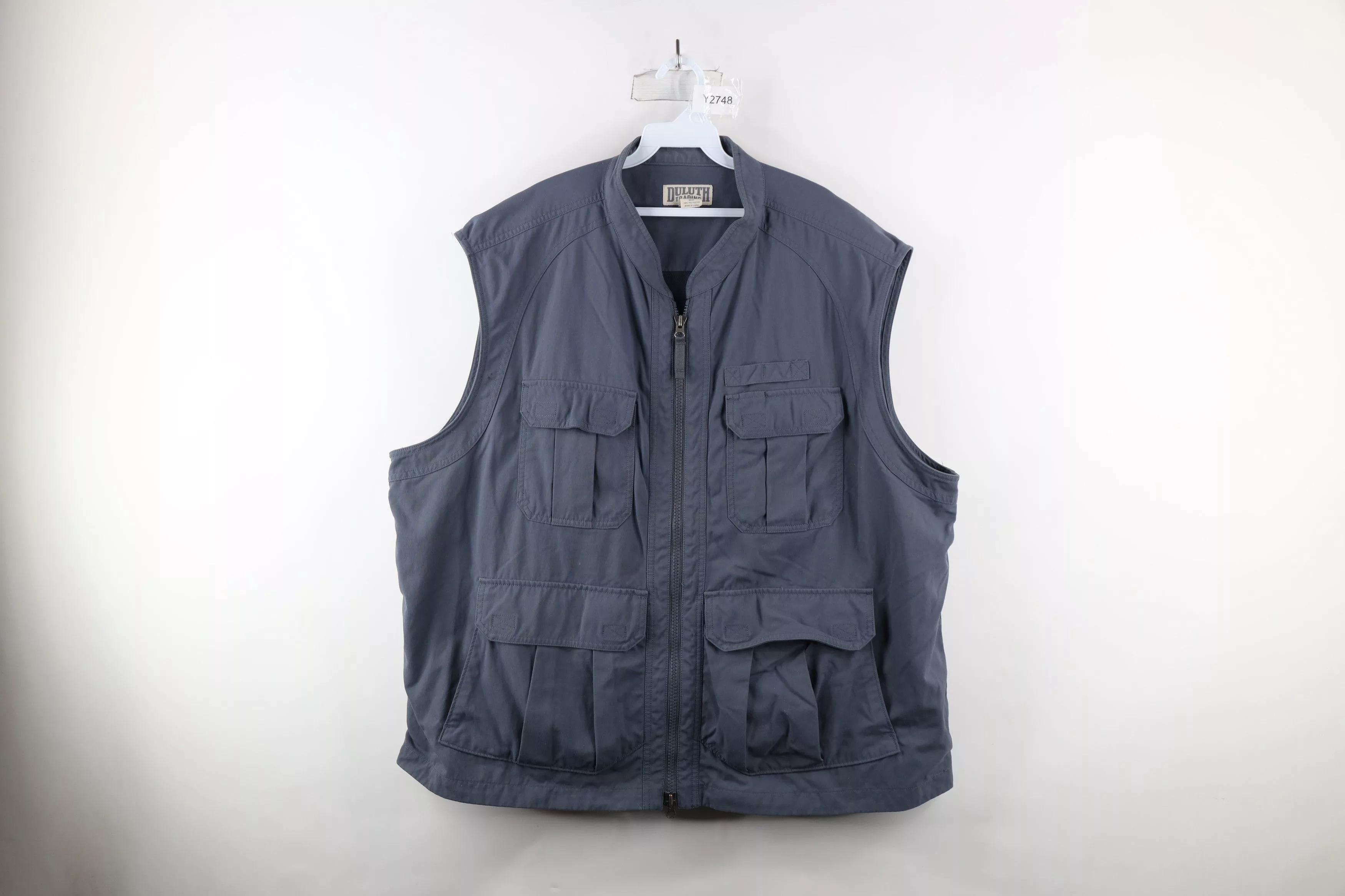 Duluth Trading Company Light Jackets Duluth Trading Company × Vintage Duluth Trading Co On the Fly Full Zip Vest Jacket Steel Blue