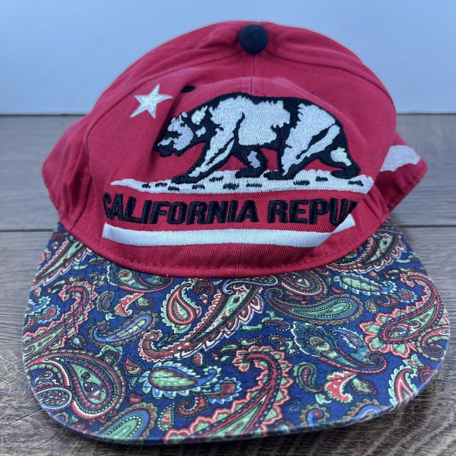 Other Hats Other California Republic Hat Red Cali Bear Red Hat Adjustable Sna
