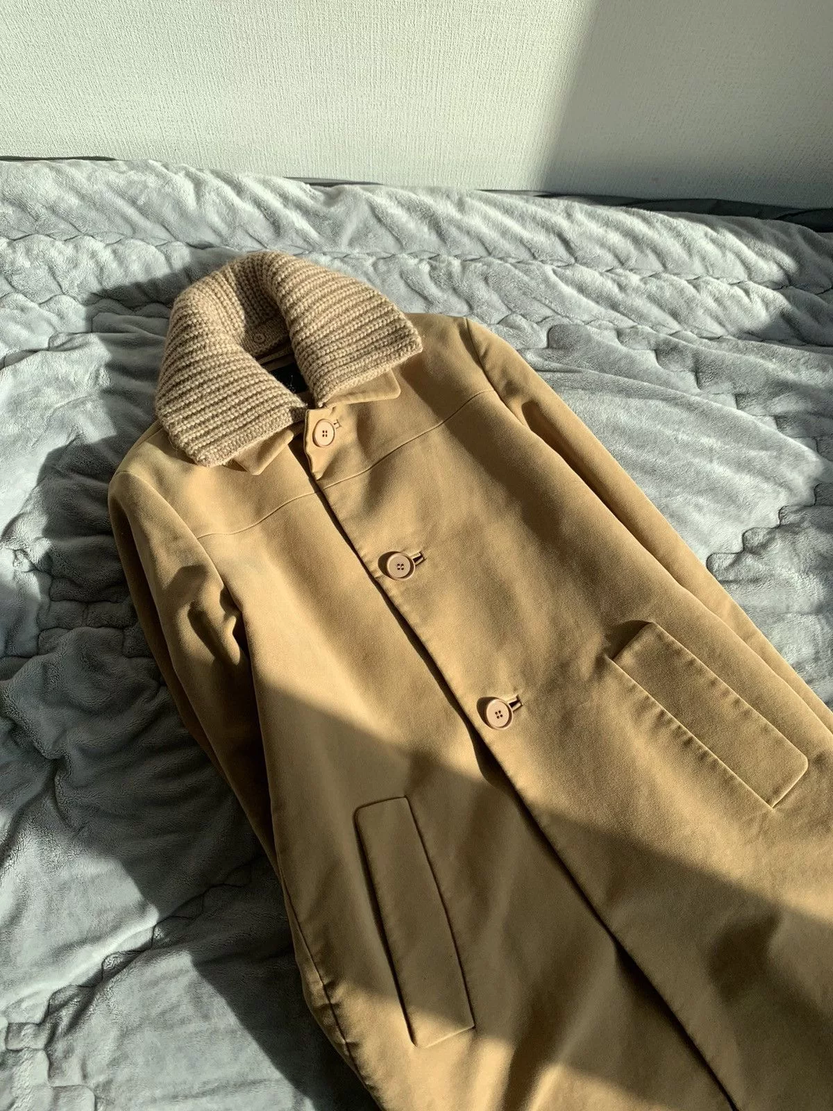 Prada Heavy Coats Prada 10AW Archive Coat Beige