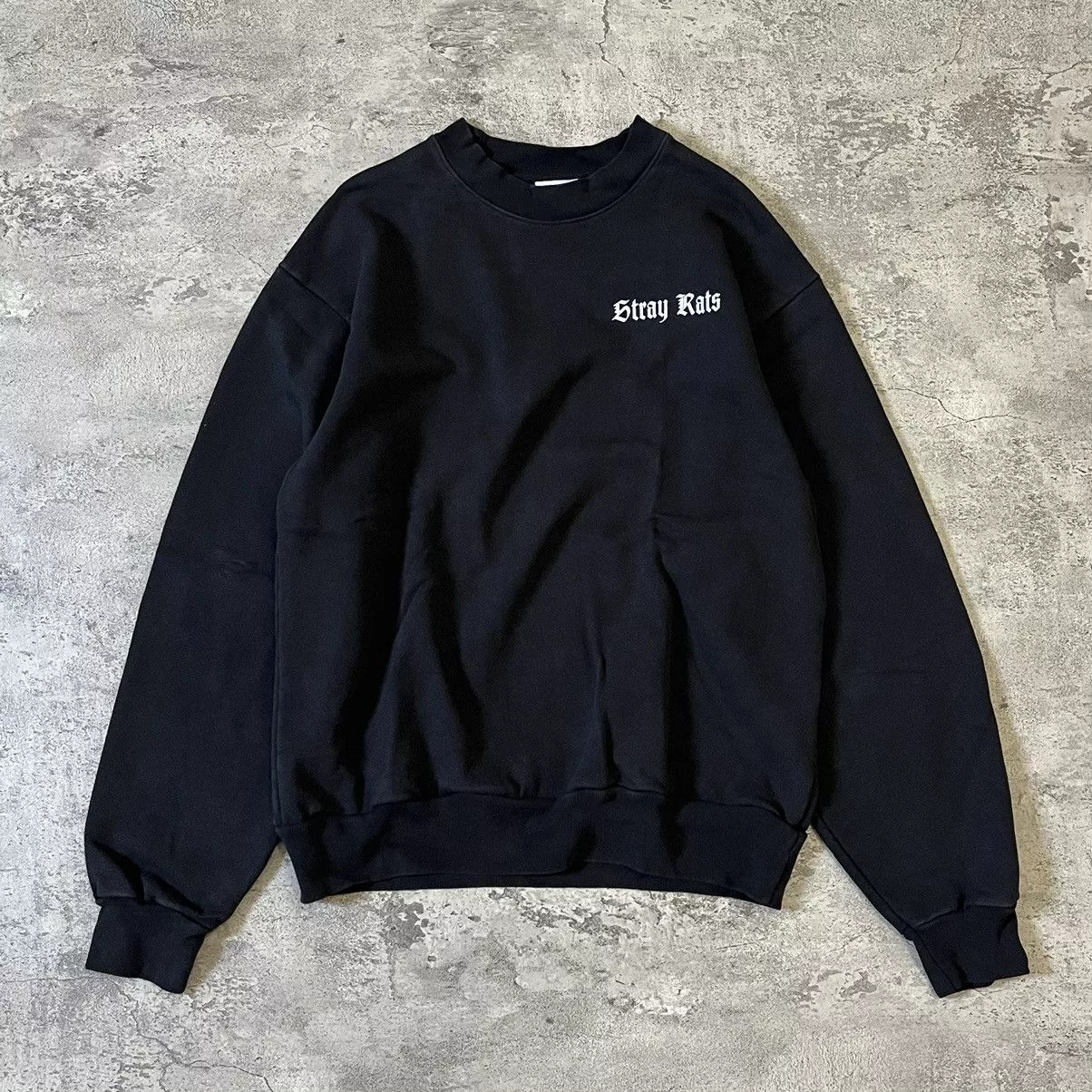 Stray Rats Sweaters Knitwear Stray Rats Crimson Crewneck - Black