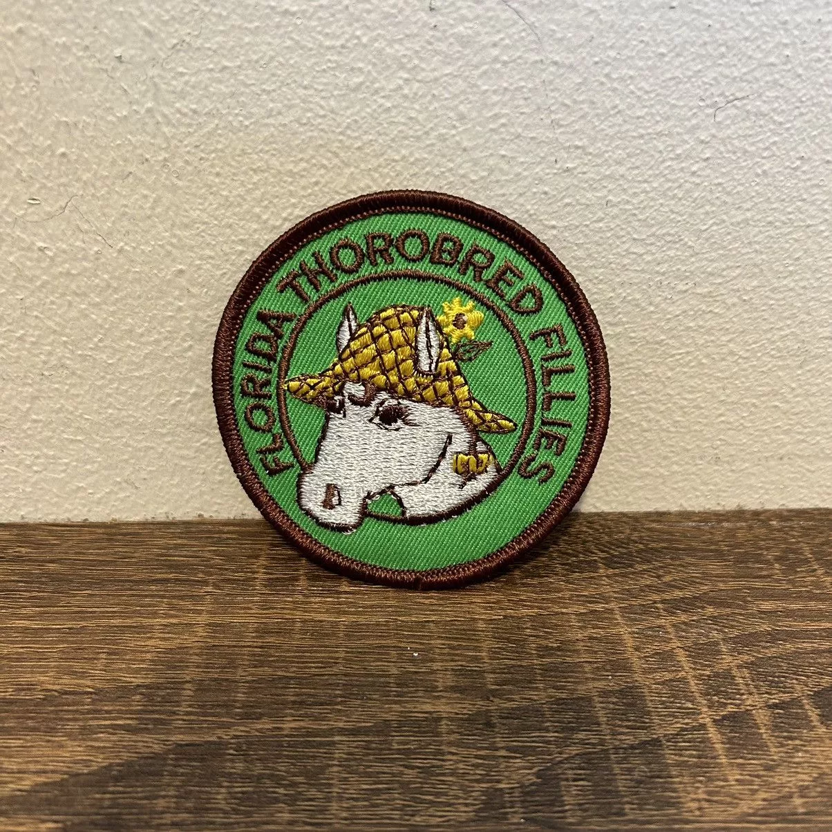 Vintage Miscellaneous Vintage Florida Fillies Horse Patch Thoroughbred Sew Patch Green