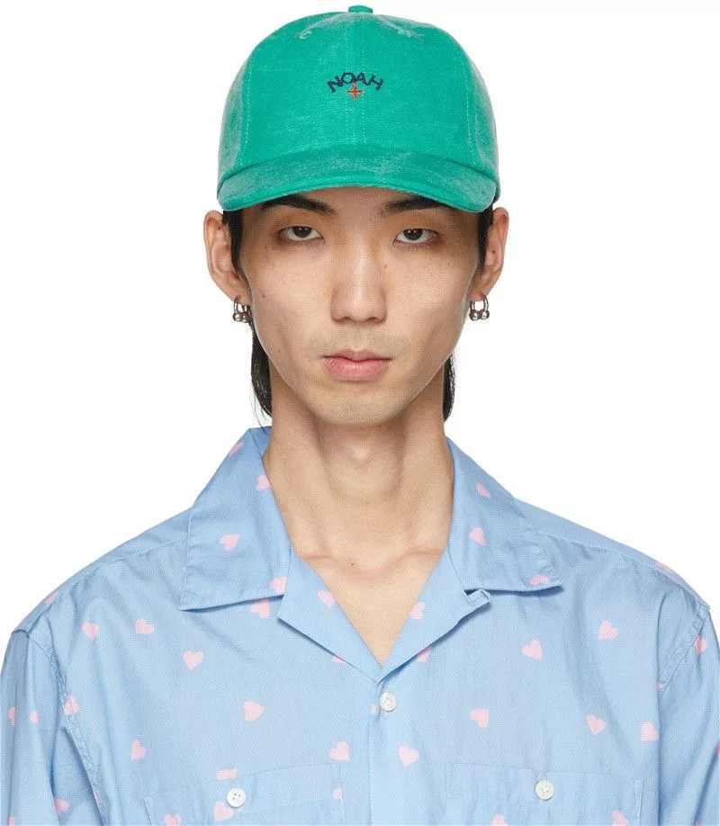 Noah Hats Noah Six-Panel Leather Strap Hat Green