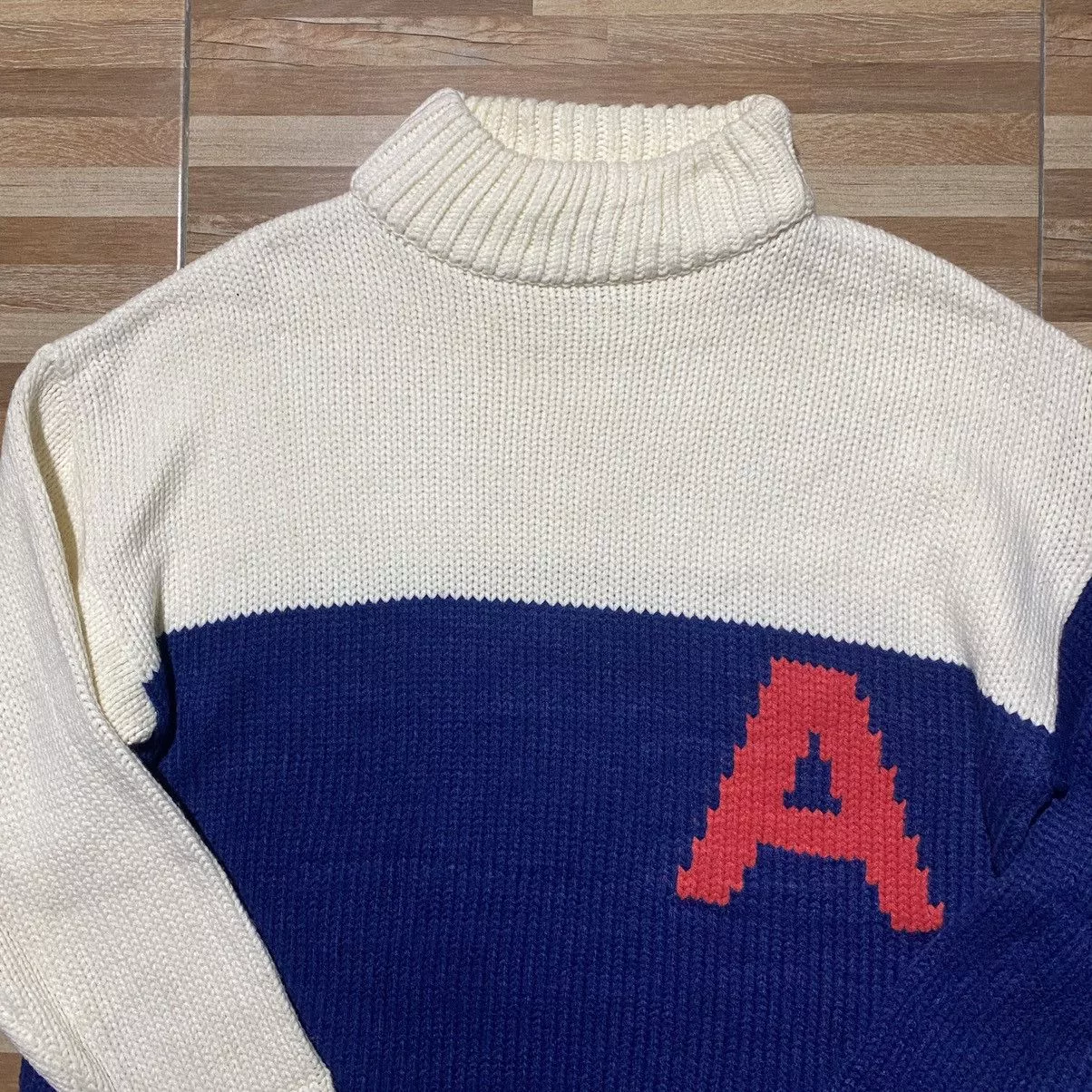 Ader Error Sweaters Knitwear ADER ERROR Knitwear A Logo Oversized Knitted Turtleneck White Vintage