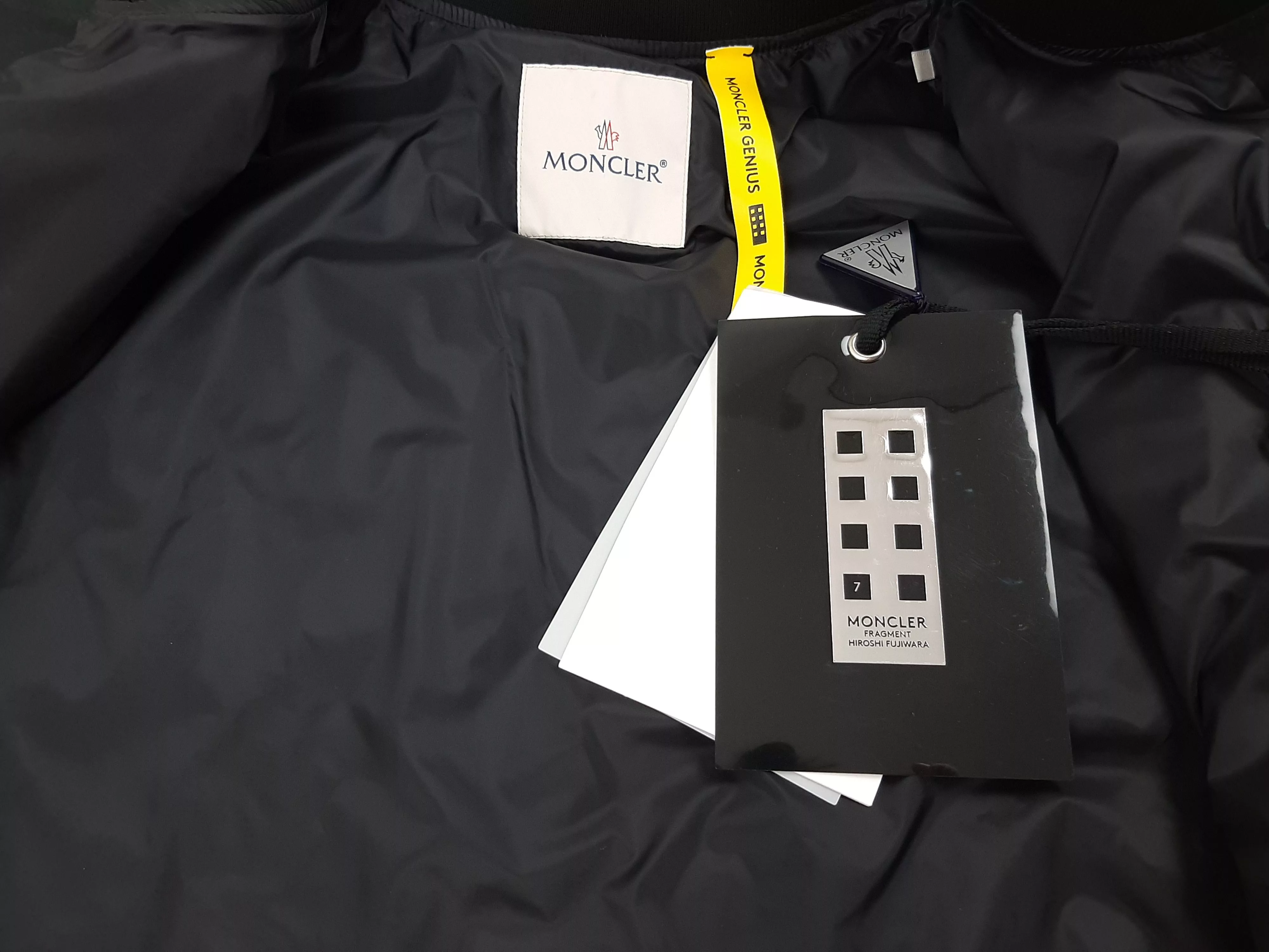 Fragment Design Light Jackets Fragment Design × Moncler Moncler x Fragment Bomber Varsity Jacket Men's Size 3 Gray
