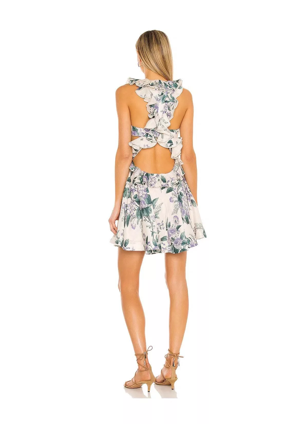 Zimmermann Mini Dresses Zimmermann Cassia Ruffle Mini Dress Multi