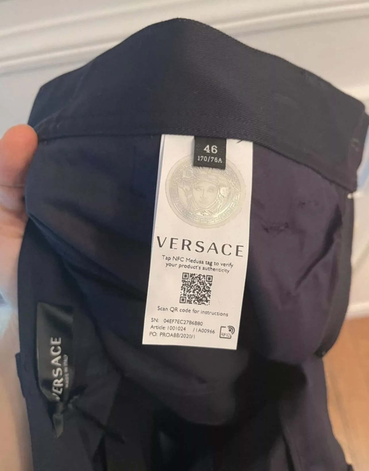 Versace Casual Pants Versace Cargo Pants Blue