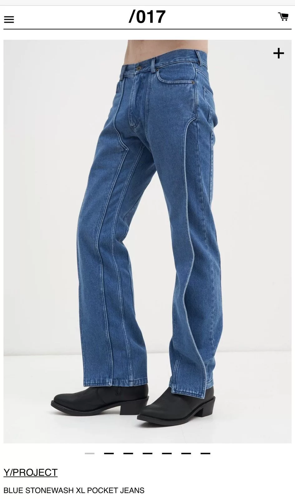 Y/Project Denim Y/Project Blue Stonewas Xl Pocket Jeans