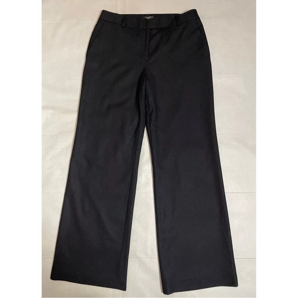 Talbots Pants Talbots Heritage Wool Black Straight Leg Pants Size 10